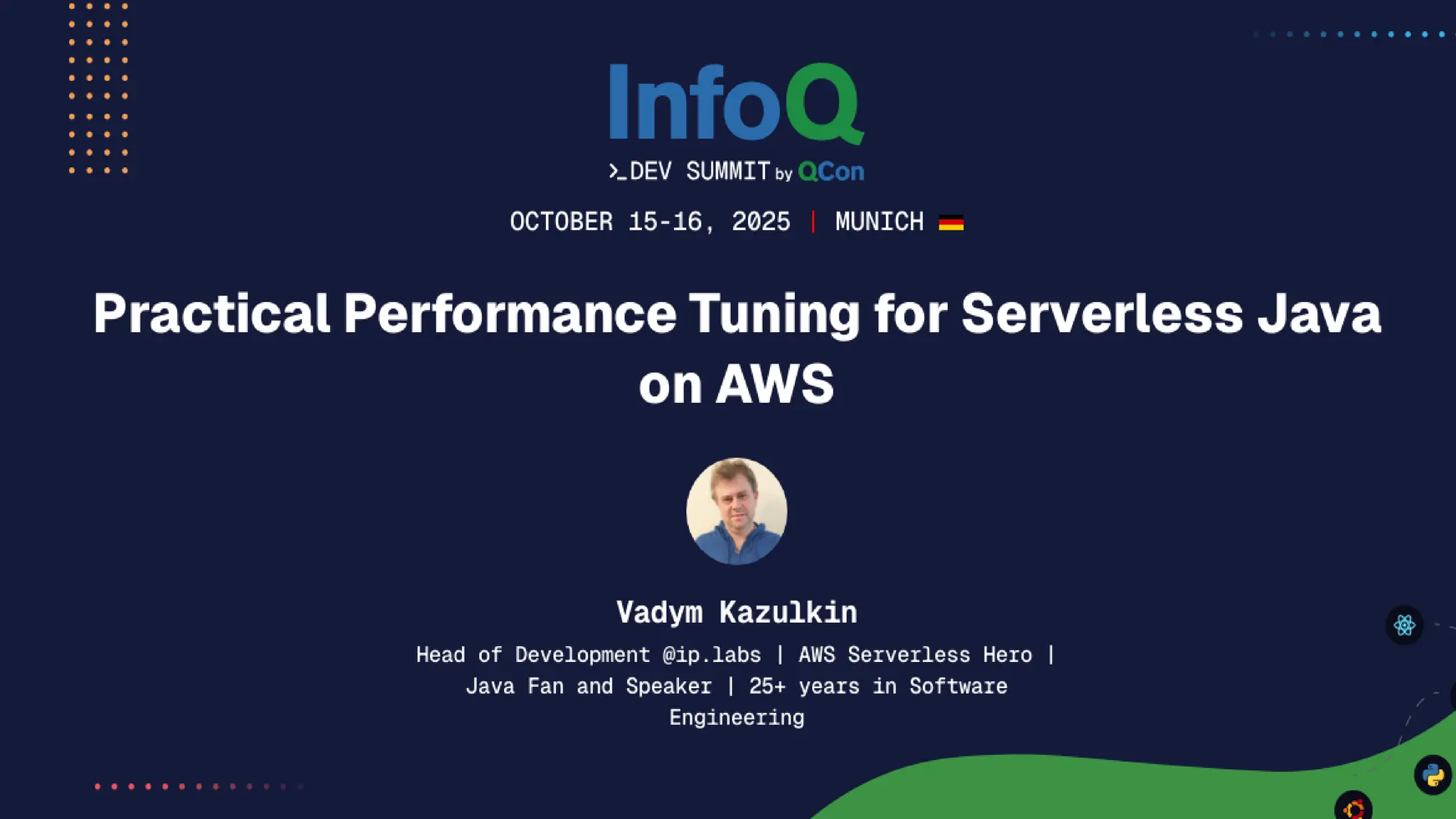 Vadym Kazulkin | @VKazulkin |ip.labs GmbH 1 High performance Serverless Java on AWS 
