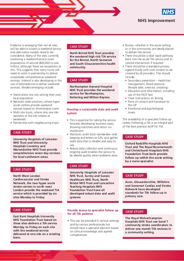 Practical principles for transient ischaemic attack (TIA)