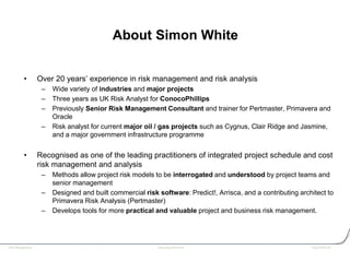 Practical project risk assessment, Simon White | PDF
