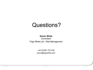 Practical project risk assessment, Simon White | PDF