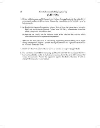 Reliability Engineering Failure Questions Practical reliability | PDF