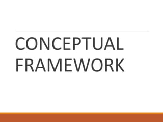 CONCEPTUAL
FRAMEWORK
 
