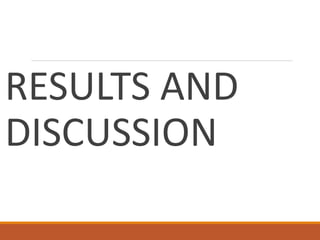RESULTS AND
DISCUSSION
 