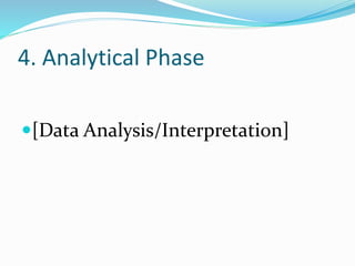 4. Analytical Phase
[Data Analysis/Interpretation]
 