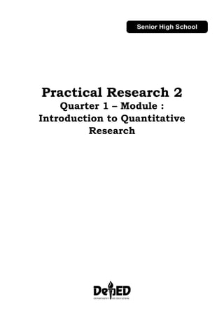Practicalresearch2 Q1 Mod1 Introductiontoquantitativeresearch Docx