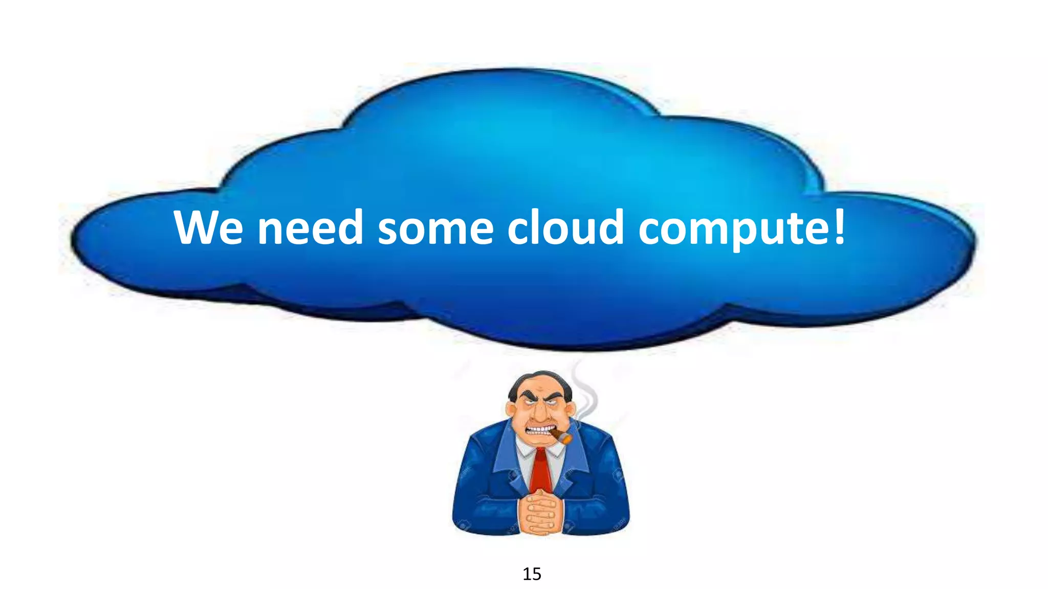 15
We need some cloud compute!
 