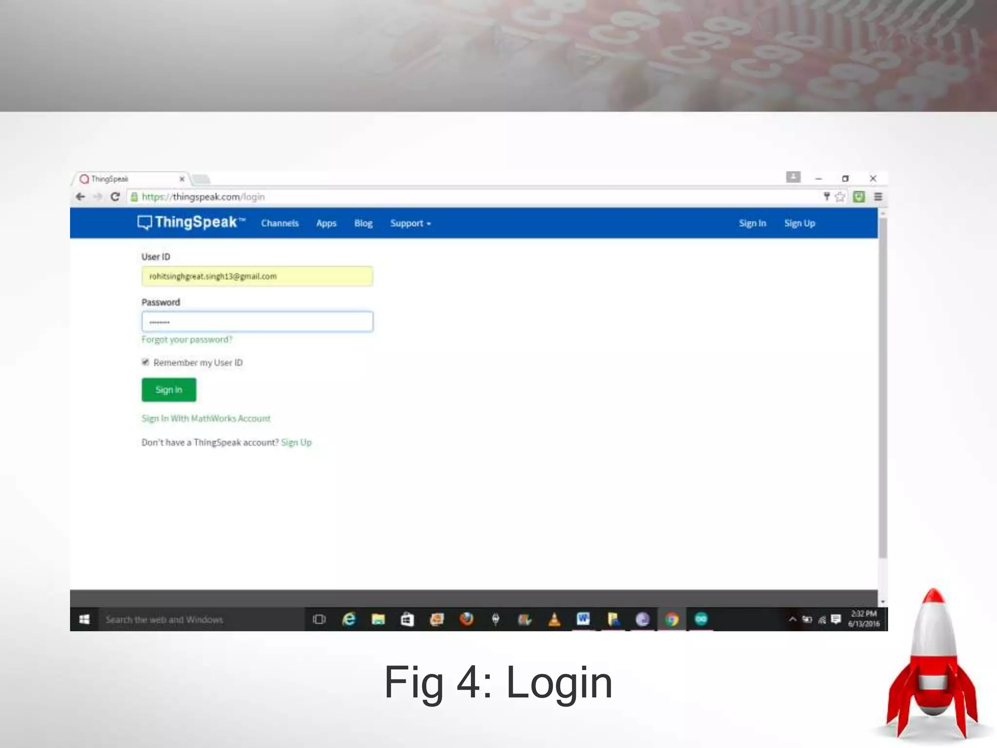 Fig 4: Login
 