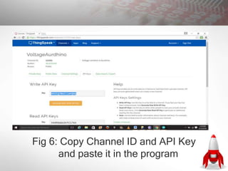 Fig 6: Copy Channel ID and API Key
and paste it in the program
 