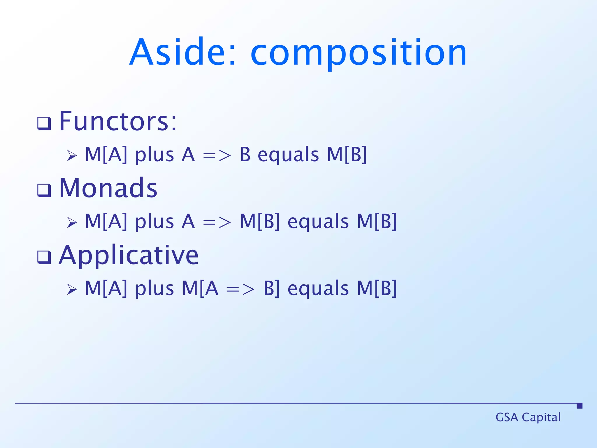 We can do this...GSA CapitalvalreverseFilter = EndoTo((_ : Filter).neg)for {e <- xml \ “instruments”f <- e.attribute(“filter”) } yield (f == “incl”) !?reverseFilterapplynew Filter(instr(e))