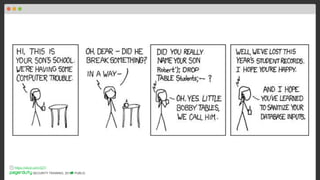 PUBLICSECURITY TRAINING, 2018
https://xkcd.com/327/
 