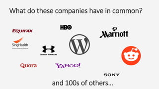 What do these companies have in common?
and 100s of others…
 