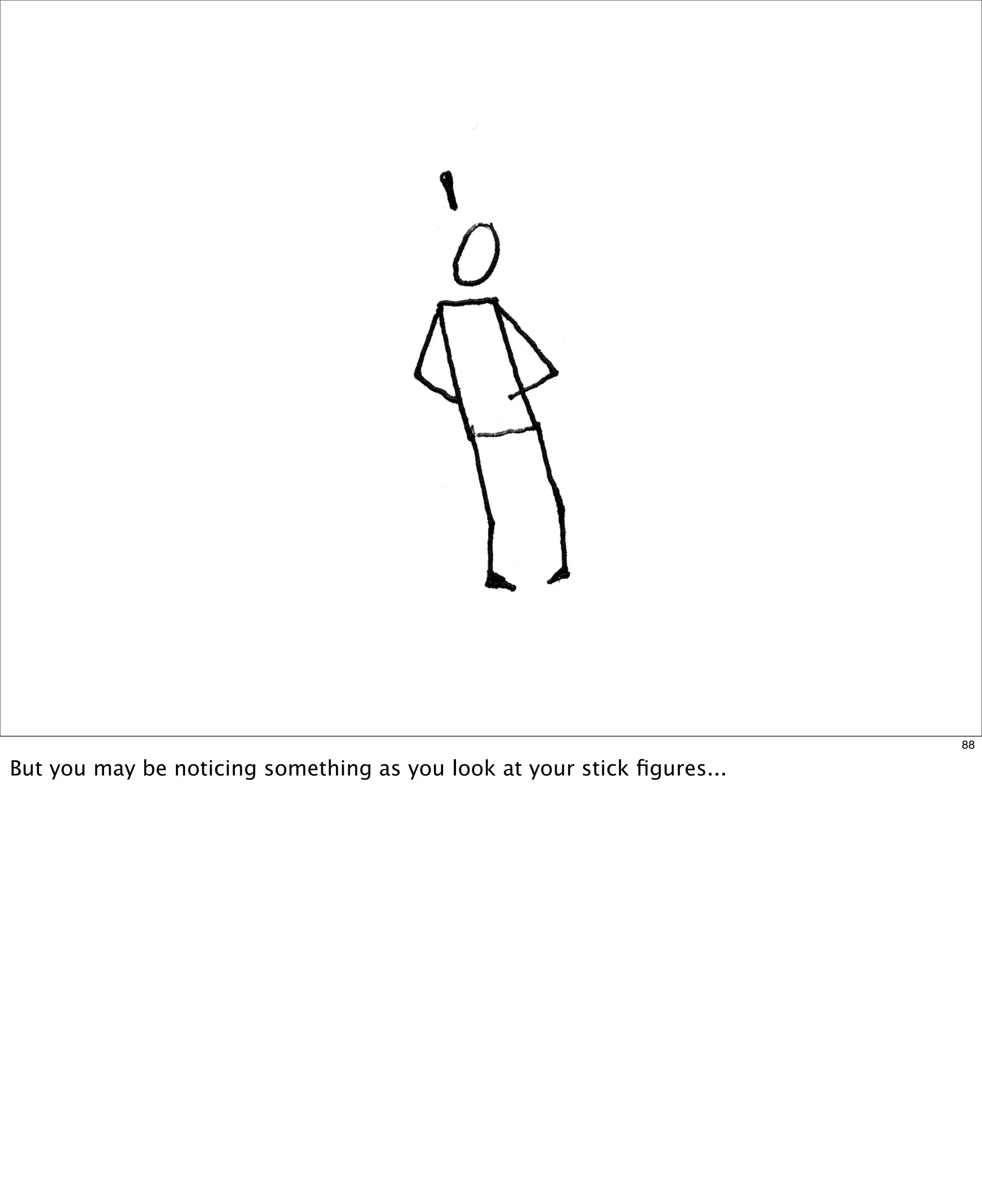 88

But you may be noticing something as you look at your stick ﬁgures...

 