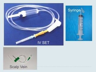 Syringe




             IV SET




Scalp Vein
 