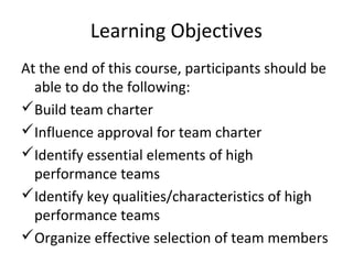 Practical Steps For Building High Performance Teams | PPT | Information ...