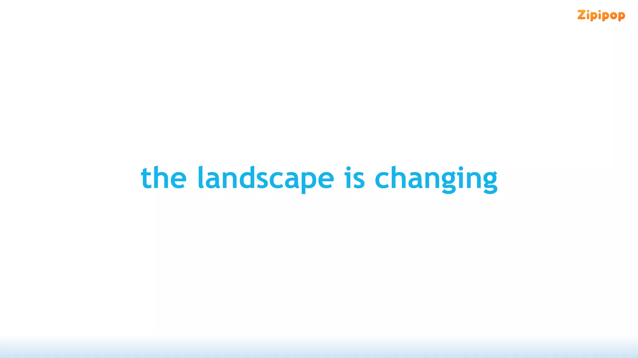 the landscape is changing
 