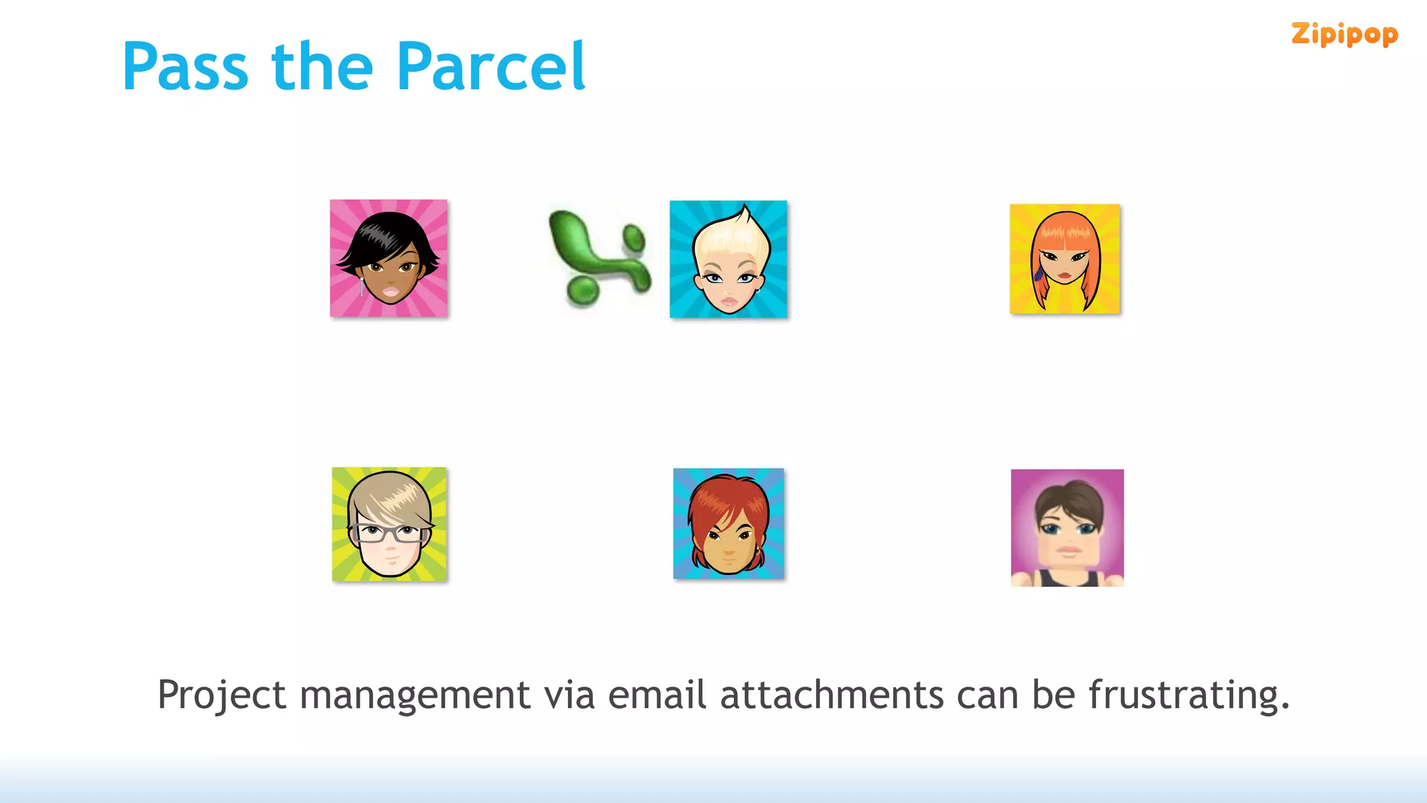 Pass the Parcel




 Project management via email attachments can be frustrating.
 