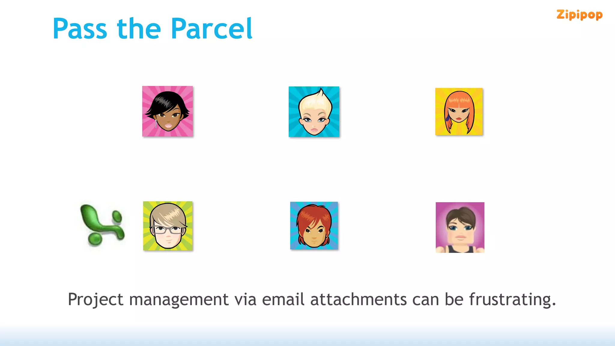 Pass the Parcel




 Project management via email attachments can be frustrating.
 