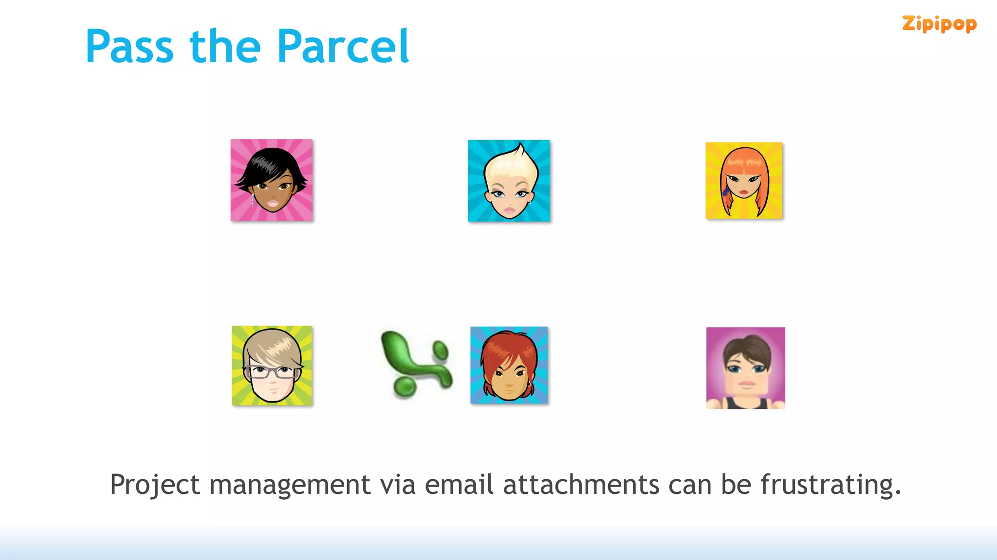 Pass the Parcel




 Project management via email attachments can be frustrating.
 