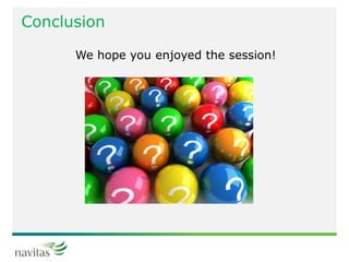 Conclusion
We hope you enjoyed the session!
 
