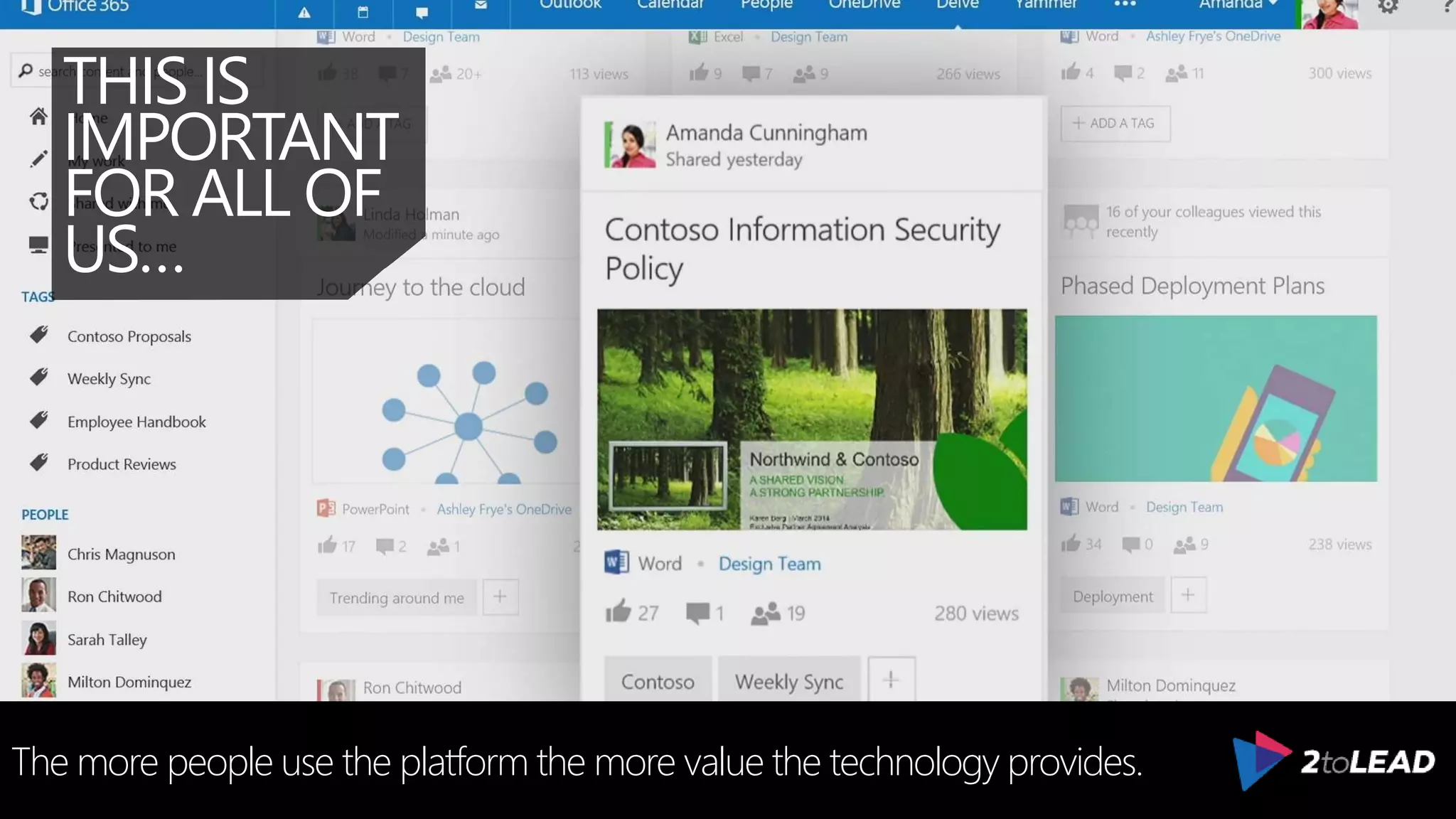 THIS IS
IMPORTANT
FOR ALL OF
US…
The more people use the platform the more value the technology provides.
 