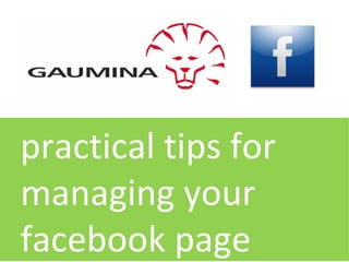 practical tips for managing your facebook page 