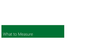 What to Measure
 
