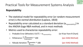Practical Tools for Measurement Systems Analysis | PPTX
