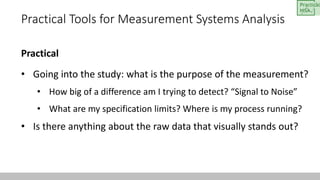 Practical Tools for Measurement Systems Analysis | PPTX