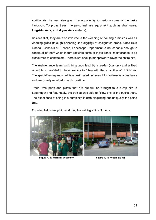 Practical training report | DOCX