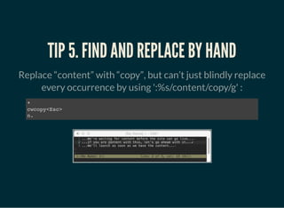 Practical vim tips | PDF