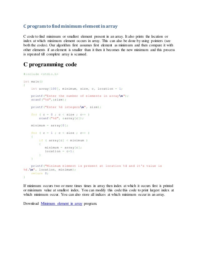 practical write a c program to reverse a given number get size of array c