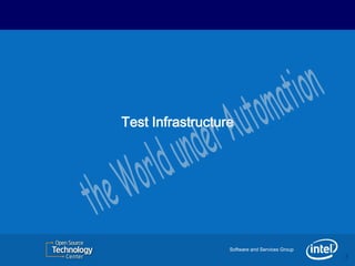 Test Infrastructure




                  Software and Services Group
                                                7
                                                7
 