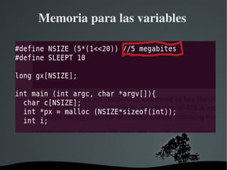 Memoria para las variables




          
 