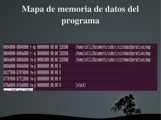 Mapa de memoria de datos del 
         programa




           
 