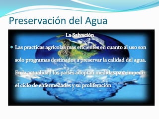 Preservación del Agua
 
