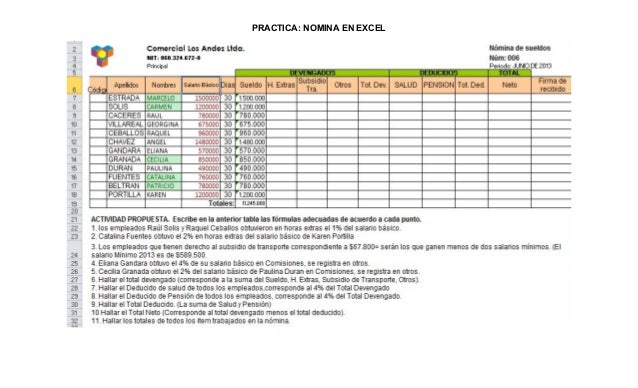 practica nomina