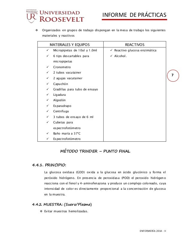 Informe 2 bioquimica determinacion de glucosa Informe 2 bioquimica determinacion de glucosa