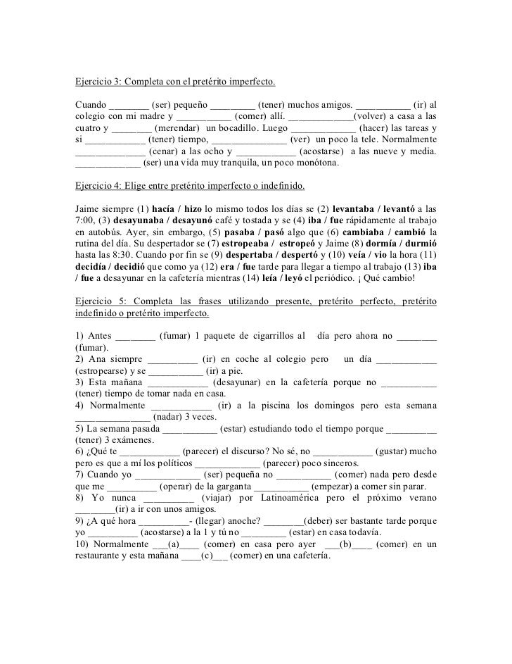 INDEFINIDO IMPERFECTO EJERCICIOS PDF DOWNLOAD INDEFINIDO IMPERFECTO EJERCICIOS PDF DOWNLOAD