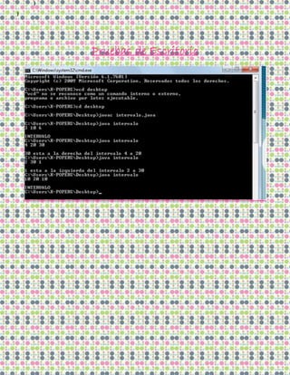 }
}
Pruebas de Escritorio
 