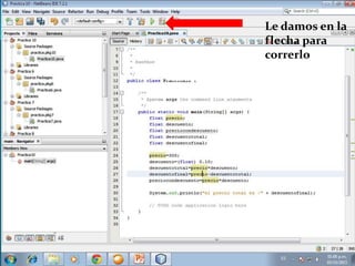 Le damos en la
flecha para
correrlo
