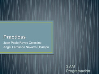 Juan Pablo Reyes Celestino
Angel Fernando Navarro Ocampo
3 AM
Programación
 