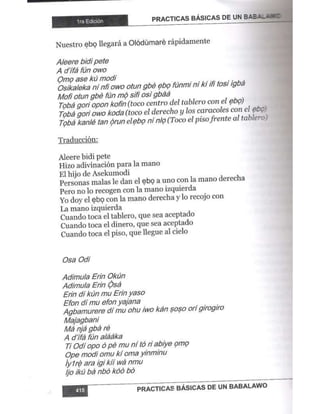 Practicas basicas de um babalawo 05