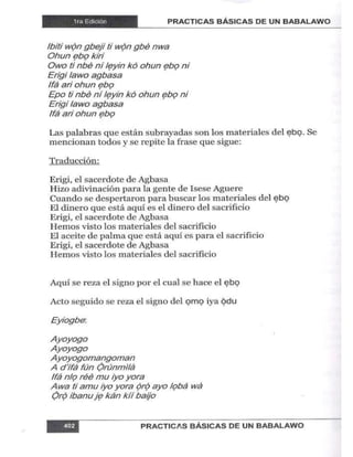 Practicas basicas de um babalawo 05