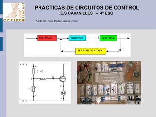 PRACTICAS DE CIRCUITOS DE CONTROL
I.E.S CAVANILLES – 4º ESO
AUTOR: Juan Pedro García Chico
 