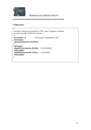Practicas con arduino nivel i | PDF