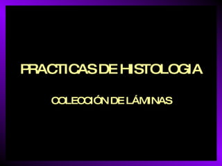 PRACTICAS DE HISTOLOGIA COLECCIÓN DE LÁMINAS 