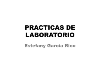 PRACTICAS DE LABORATORIO  Estefany García Rico  