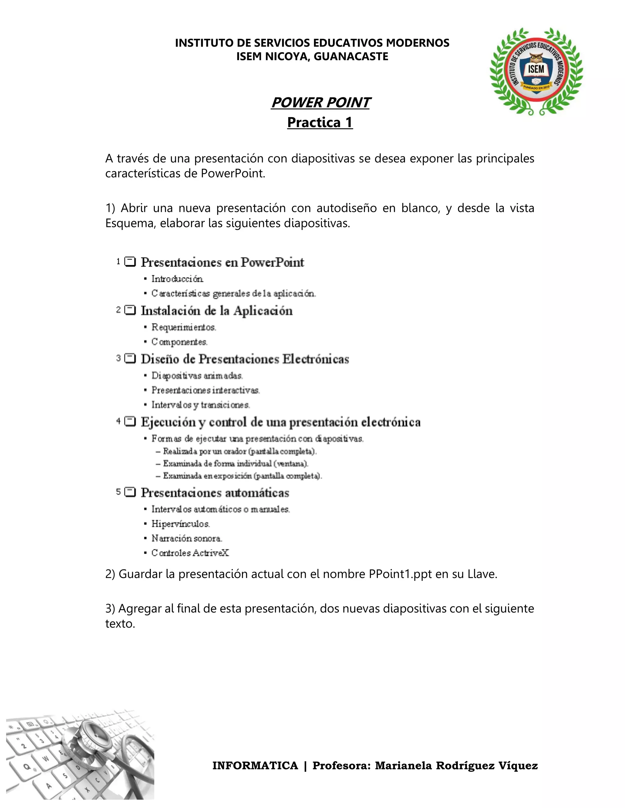 Practicas de power point 1 | PDF