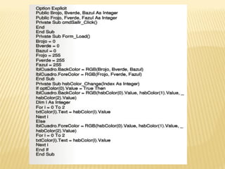 Practicas de visual basic 6.0 | PPT