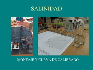 SALINIDAD
MONTAJE Y CURVA DE CALIBRADO
 